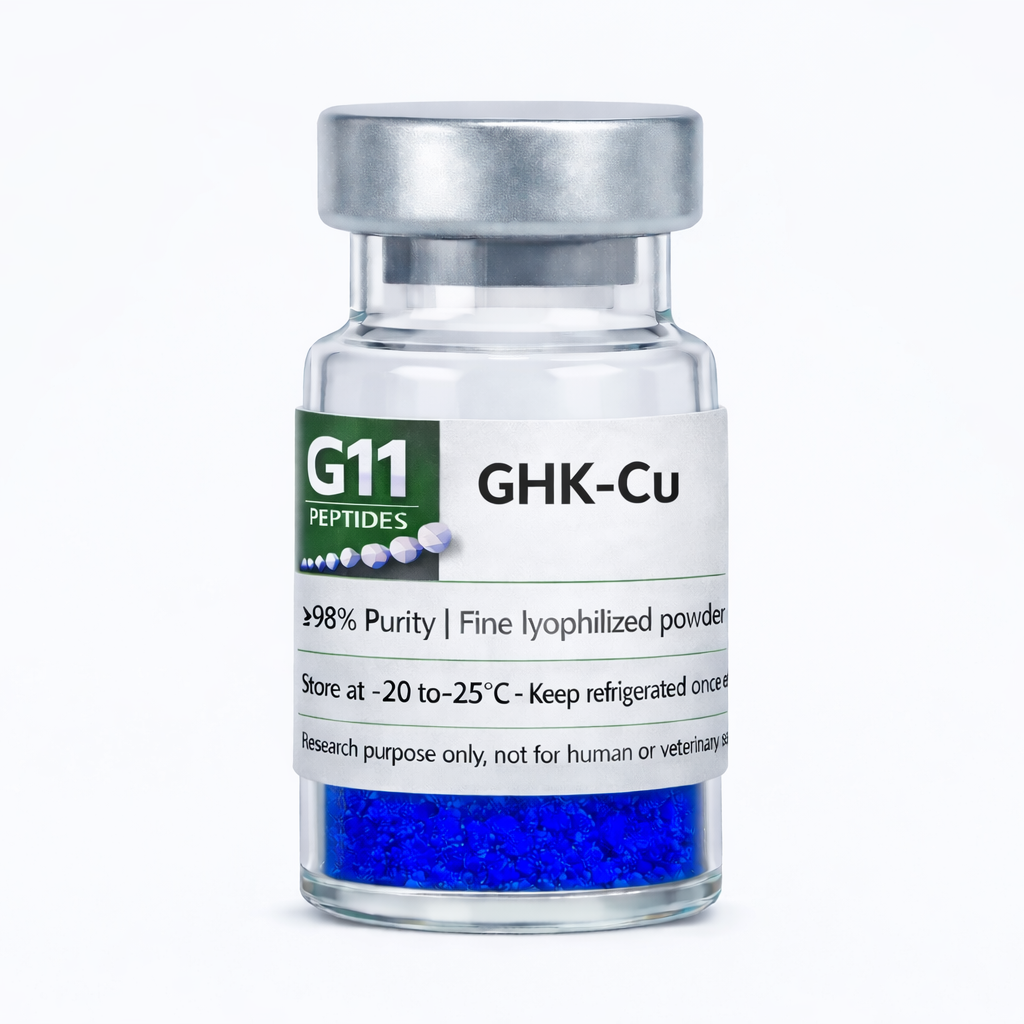 GHK-CU – 100mg lyophilised peptide vial for laboratory research use