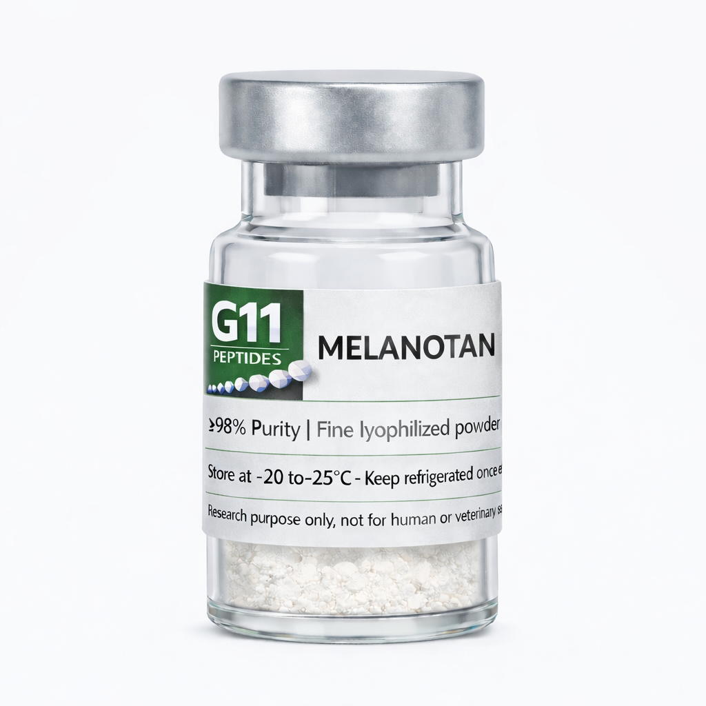 MELANOTAN 2 – 10mg lyophilised peptide vial for laboratory research use