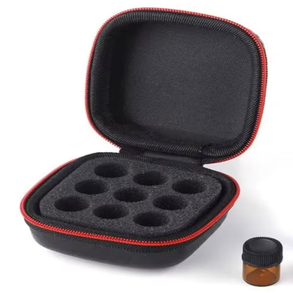 PEPTIDE VIAL STORAGE CASE - 9-SITE CARBON FIBRE LOOK