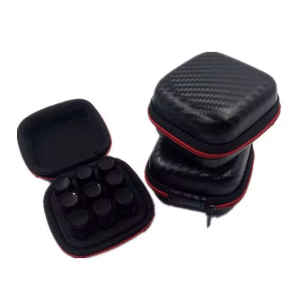 PEPTIDE VIAL STORAGE CASE - 9-SITE CARBON FIBRE LOOK